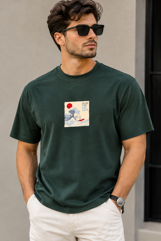 تیشرت مردانه یقه گرد پارچه ماکان طرح SNOOPY